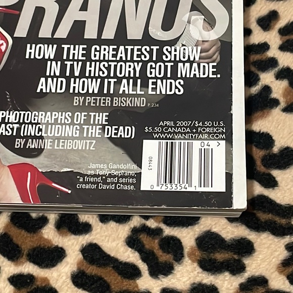 2007 Vanity Fair Magazine April Issue The Sopranos Tony James Gandolfini Vintage - Picture 4 of 16